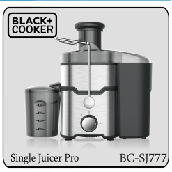 Black cooker single juicer model bc-sj777
